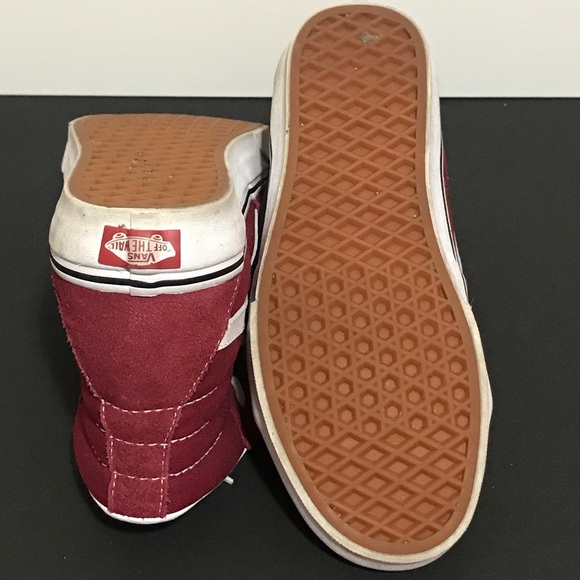 Van’s Sk8-Hi Maroon shoes. - Picture 4 of 6